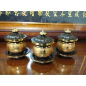 頂級鍛造銅製 寶華『雙色三層心經杯 』1寸6*2寸7、1寸9*3寸 佛杯敬杯神明杯茶杯供杯水杯【靜福緣精品佛具】