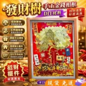 免運♥發財樹擺飾 招財相框 金錢樹DIY材料 五角錢裝飾 桌面擺設 開業禮物 生日送禮 居家佈置 辦公室禮品 客製化創意