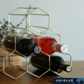 酒架 妙HOME北歐金屬紅酒架擺件創意葡萄酒架子家用客廳酒櫃展示架簡約【摩可美家】