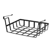 【IKEA 宜家家居】PÅLYCKE 夾式網籃, 碳黑色, 36x26x14 公分