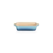 【Le Creuset】瓷器長方烤盤18cm(水手藍-無盒)