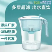 港灣小站 【活性炭過濾】濾水壺 淨水壺 家用濾水器 廚房淨水器 濾水器 過濾水壺 生飲級濾芯 免安裝 直飲壺 去除氯氣異味 輕巧便攜