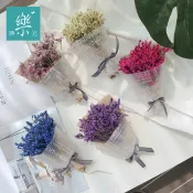台灣現貨《樂+時光》水晶草乾燥花束套裝ins熱賣手拿花教師節情人節日禮物 網店擺設拍照道具