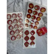 春節貼紙 造型貼紙 新年貼紙 招財貓貼紙 禮品貼紙 全商品滿100元出貨 圓形貼 現貨 農曆年貼紙 龍年貼紙