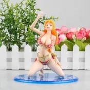 【海賊王】娜美POP泳裝喝水坐姿水著PVC優質手辦可脫(可脫式公仔)