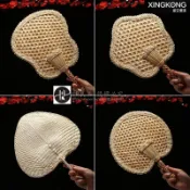 麥稈扇老式蒲扇夏季手搖兒童驅蚊芭蕉扇手工編織圓扇子中國風古典 星空竹弄