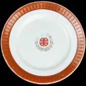 早期 大同磁器 紅色 紅福壽 萬字 瓷盤 小盤 平盤 骨碟 兩行字 惜福品 隨機出貨 訂單請湊滿120