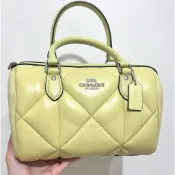 coach小羊皮波士頓小香風 螢光黃綠 全新正品現貨