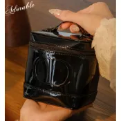 💕Adorable💕【DIOR BEAUTY】迪奧美妝贈品🖤黑武士漆皮質感手拎化妝盒/手拿包/化妝箱/隨身包/收納包
