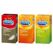 (店+)【Durex 杜蕾斯】超薄裝+凸點+螺紋保險套 36入/3盒(衛生套/避孕套)