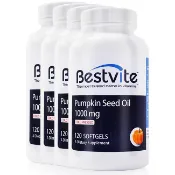 【美國BestVite】必賜力南瓜籽油膠囊4瓶組(120顆/瓶)