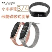 快速出貨【小米手環4、3代米蘭金屬錶帶】米布斯 MIJOBS 正品 金屬錶帶 磁吸式【不含穿戴主機,適用小米手環3/4】