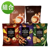 【韓味不二】韓國大份量蝦餅/風味餅乾220g(奶油蒜味/芥末味/法式青蔥/肉桂摩卡/焦糖榛果)x4包口味任選