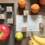 小精靈的多巴胺/水果 Nisse's dopamine / fruit - 木製印章