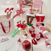 【台中發貨】聖誕網紅卡通插枝配飾 花束禮品包裝點綴 聖誕樹 DIY 裝飾配件 花店聖誕季花藝搭配資材