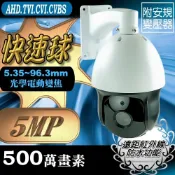 (店+)台灣現貨 AHD 5MP 500萬 30倍 電動光學變焦 PTZ 快速旋轉球 攝影機 雲台 監視器 另售1080p