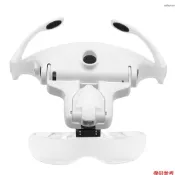 頭戴式帶LED燈放大鏡 眼鏡式多功能放大鏡 USB充電 NO.9892B2C