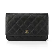 優買二手精品｜近全新大特價‼️ CHANEL A33814  黑色荔枝皮金鍊WOC｜ 肩背包 斜背包發財包鍊子長夾