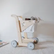台灣現貨出貨/兒童仿真超市推車/兒童購物車/木製玩具/木製兒童推車/木製購物車