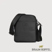 【BRAUN BUFFEL】亞酷 直式大斜背包-黑色(德國小金牛台灣總代理)/BF511-TW17-BK