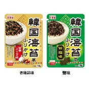 +東瀛go+丸美屋 韓國海苔風味香鬆 鹽味/香辣大蒜風味 18g 拌飯料 飯糰料 飯友 芝麻海苔香鬆 日本原裝 日本進口