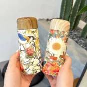 優蝦選 180ml創意迷你不銹鋼316保溫瓶帶木蓋便攜可愛口袋保溫瓶旅行不倒翁