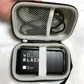 ♞,♘,♙,,適用於WD_BLACK西數P50移動硬碟收納包西部數據SSD固態遊戲移動硬碟保護套黑盤硬殼包2.5英寸防震