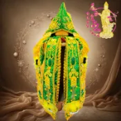 【慈母聖品】綠色龍袍/鑲玉金龍袍/神衣/關公/關聖帝君/范府/文衡聖帝/恩主公/王爺/金龍/關公衣/神衣/神明衣/佛具