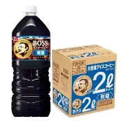 【Suntory 三得利】2000mlx4罐入 BOSS Home Cafe 無加糖黑咖啡 美式珈琲(日本原裝進口飲料 辦公室工作飲品)