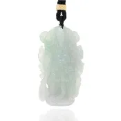 【喜緣玉品】關公 天然翡翠A貨 春彩冰糯種 忠義威嚴 關聖帝君 玉珮(開運風水)
