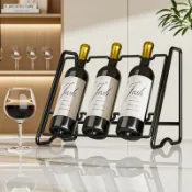 宜百家 紅酒架創意輕奢現代簡約歐式酒柜置物架擺件葡萄酒架展示架酒架托