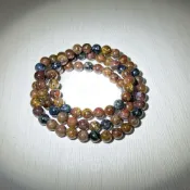 (店+)【御古齋】天然 三色彼得石 繞三圈 手珠 手鍊 油畫般色彩 紋路獨特 暴風雨寶石 避邪招財 激發勇氣 附盒 0314