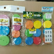 釣蝦必備(6入) 猛哥釣具馬卡龍海綿小圓6入 纏線海綿纏線板釣組收納海綿仕掛收納 蝦箱 阿波 蝦波 浮標盒