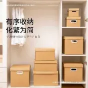 收納箱加厚書箱收納紙箱大搬家紙箱文件牛皮紙打包紙質整理箱