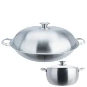 【CHEF 掌廚】316不鏽鋼 七層複合金雙鍋組(炒鍋40cm+湯鍋20cm)