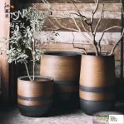 昊鑫家居 台灣公司 新品/免運 可開發票 陶瓷花盆 大型落地花盆 種植盆 粗陶盆 陶瓷深色北歐花盆ins風綠植種植園林庭院室外客廳花壇造景工廠直銷 售後保障 店長推薦 全館折扣 6h76