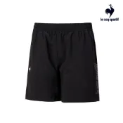 【LE COQ SPORTIF 法國公雞】運動基礎平織運動短褲-女款-黑色-LWT82882