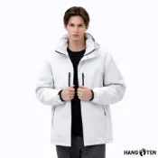 【Hang Ten】男裝-防風防輕潑水三合一保暖耐磨內刷毛多口袋可拆帽機能外套(多色選)