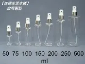 【佳樺生活本舖】MIT透明瓶身(銀色噴頭)噴瓶(BT-170)噴霧瓶噴罐塑膠噴瓶瓶瓶罐罐團購批發50ml~500ml