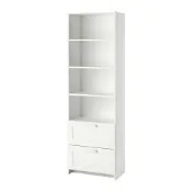 【IKEA 宜家家居】BRIMNES 書櫃, 白色, 60x190 公分