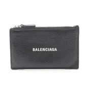 【DOKODEMO】【二手】BALENCIAGA零錢包，大號長零錢卡包，黑色皮革，男女通用