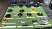 特價中專利型六角頭電鑽轉接桿與2吋3吋4吋5吋的魔鬼氈磨盤-柔軟Q度與硬的小的大可加裝法蘭螺母與砂輪片讓電鑽有更多的功能