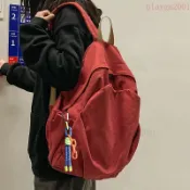 思樂小舖 韓版 大容量後背包 書包 背包 雙肩包 電腦包 筆電背包 商務背包 包 防水後背包日係水洗帆佈雙肩包女簡約百搭大