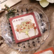 定製國潮金屬書簽創意中國風禮物鏤空扇子書簽學生勵誌文字紀念品