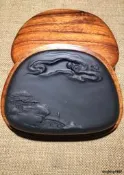 #文房四寶#歙硯小橋流水人家精品硯臺四大名硯歙硯修水石，發墨