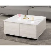 (店+)【專業傢俱】丹尼斯3尺岩板大方几/咖啡桌/桌子/茶几/四方几/全新