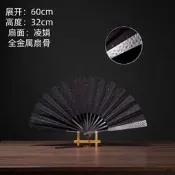 【品質保固】國風防身扇子冷兵器玄鐵扇錘紋全金屬扇骨絹布扇面古風可當防身摺疊扇 圓扇 隨身小扇 宮廷團扇
