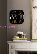 綺夢屋 【雜貨鋪】送電池 桌掛2用 外接電源 帶遙控器 多功能電子鐘 時鐘 時尚客廳掛鐘 桌面鬧鐘 LED數位時鐘33 露天市集 全台最大的網路購物市集