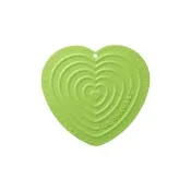 【Le Creuset】耐熱矽膠愛心隔熱墊 (奇異果綠)