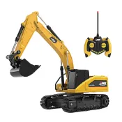 【Hi-toys】五通無線遙控挖土機/履帶式遙控怪手/合金工程車玩具(遠程操控/附充電電池)